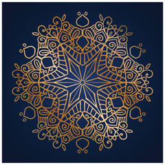 All gold Hand drawn mandala