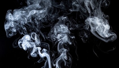 暗闇に漂う白い煙とスモークの演出