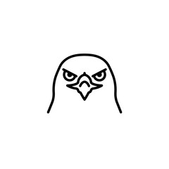 Minimalist Eagle Head Icon: Bold and Powerful
