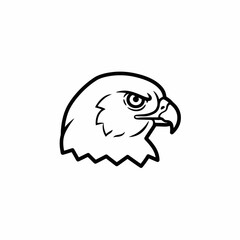 Eagle Head Outline: Bold and Graphic Vector Illustration