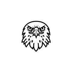 Eagle Head Vector: Bold and Minimalist Line Art