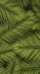 Obraz premium Here's a title suggestion under 150 characters: Green Palm Fronds, Tropical Leaf Background Texture