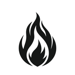Fire Flames Icon – Burning Flame Symbol for Heat, Energy, and Danger