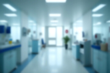 Fototapeta premium Abstract blur hospital and clinic interior for background