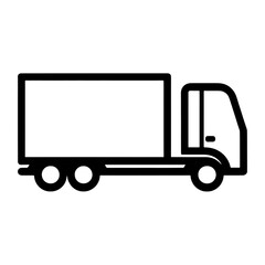 truck with box icon isolated PNG transparent
