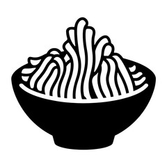 bowl of noodle icon isolated PNG transparent