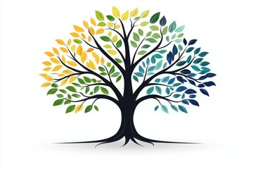 Obraz premium Colorful Tree Illustration for Nature and Environment Enthusiasts