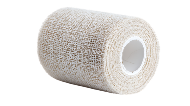 White Rolled Bandage Gauze Wrap for Medical and First Aid Use

