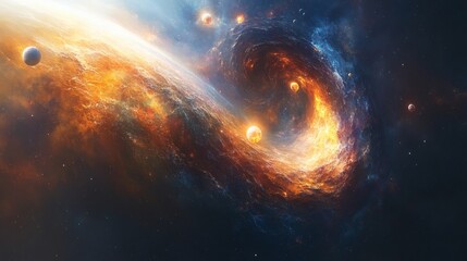 Obraz premium Cosmic explosion nebula