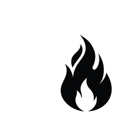 Fire flame silhouette vector icon illustration