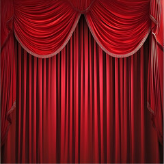 Majestic Red Theater Curtains Stage Drapes