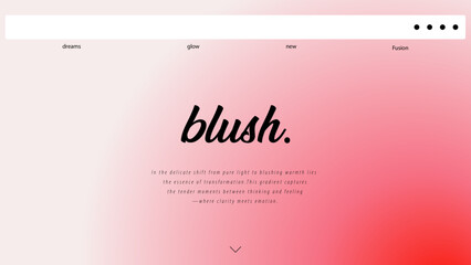 Blush Pink Gradient Website Design - Modern Typography Template