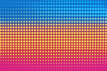Vibrant Abstract Dot Pattern in Blue  Pink  and Yellow