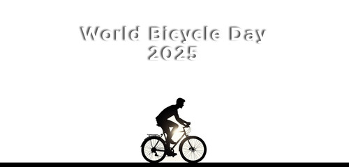 This is the illustration to celebrate the World Bicycle Day 2025.