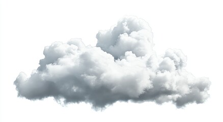 A fluffy, cumulus cloud isolated on white (4)