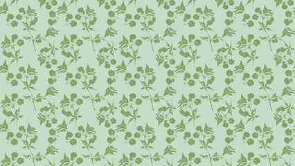 green botanical seamless pattern