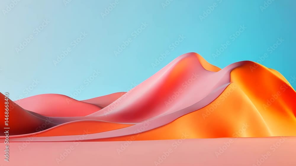 Poster abstract gradient background in red orange and blue hues with smooth surface and modern texture idea