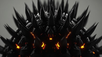 Dark, spiky, glowing orb