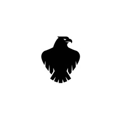 Obraz premium Eagle Silhouette Emblem: Majestic and Powerful Icon