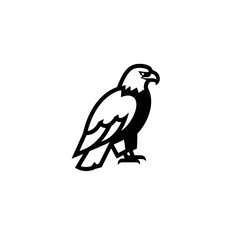 Bold Eagle Silhouette - Vector Icon for Design
