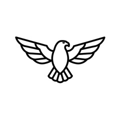 Eagle Silhouette: Minimalist Black and White Vector Illustration