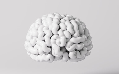 Cartoon human brain model, 3d rendering.