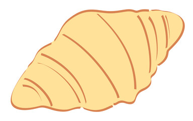 Hand-drawn style croissant illustration