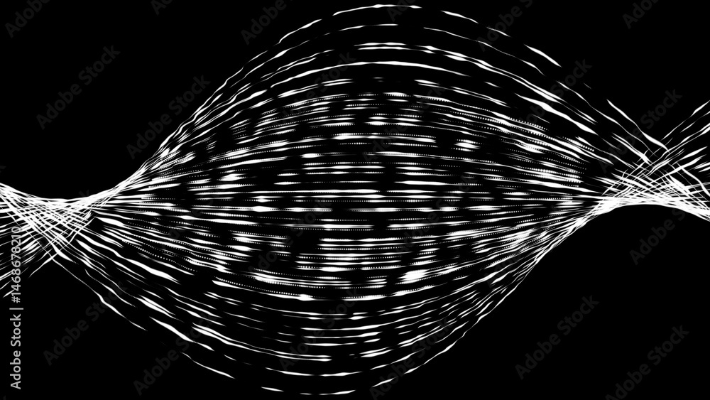 Poster abstract black and white moving line left to right background. futuristic moving lines motion graphi