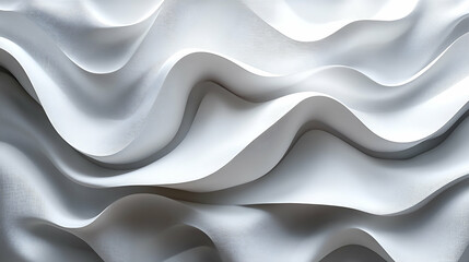Obraz premium Abstract design of undulating white forms.