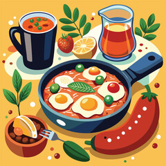 vector illustration of pizza