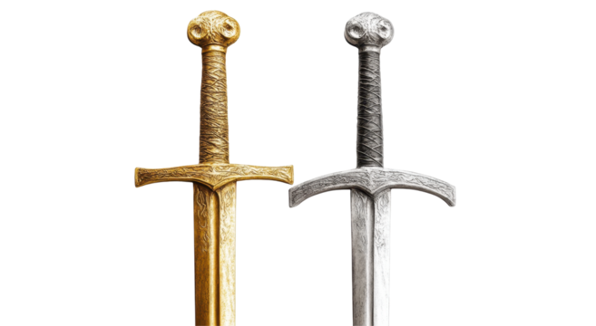 Two swords, gold and steel (1)