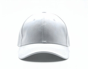 Elegant White Baseball Cap With Subtle Glitter