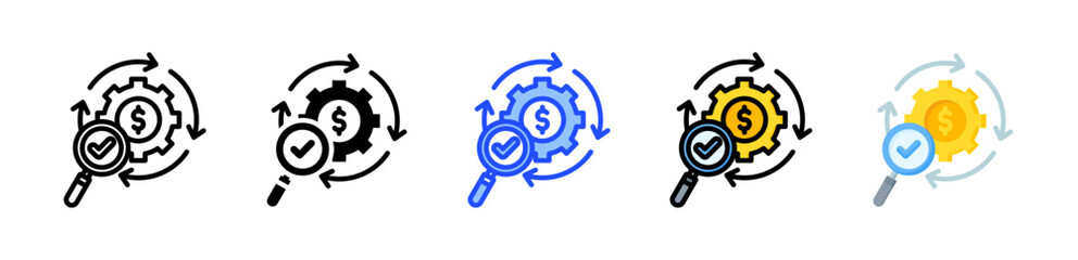 Evaluation Icon Collection With Multiple Styles