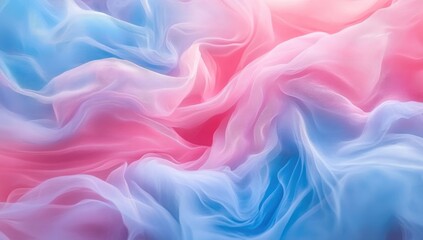 Obraz premium Soft pastel pink and blue fabric swirls
