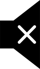 Obraz premium Muted Audio Icon: A stark, bold depiction of a muted audio icon, its simplicity speaks volumes. The iconic symbol of silence. 