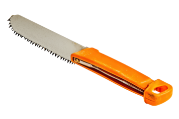 Portable saw with orange handle