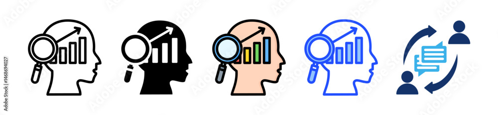 Poster Analytical Skills Icon Collection With Multiple Styles