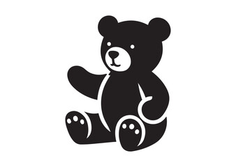 Naklejka premium Teddy Bear Silhouette Vector