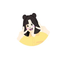 girl with a toy 