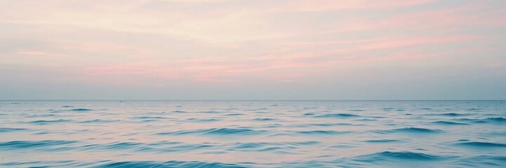 Obraz premium Sunset Over Tranquil Ocean Horizon: Serene Nature Landscape