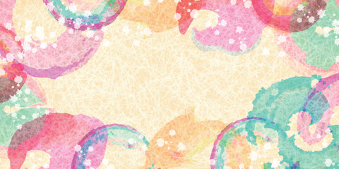 グラデーション　カラフル　水彩　模様　背景