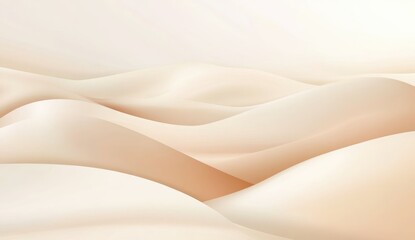 Obraz premium Smooth, flowing beige fabric curves