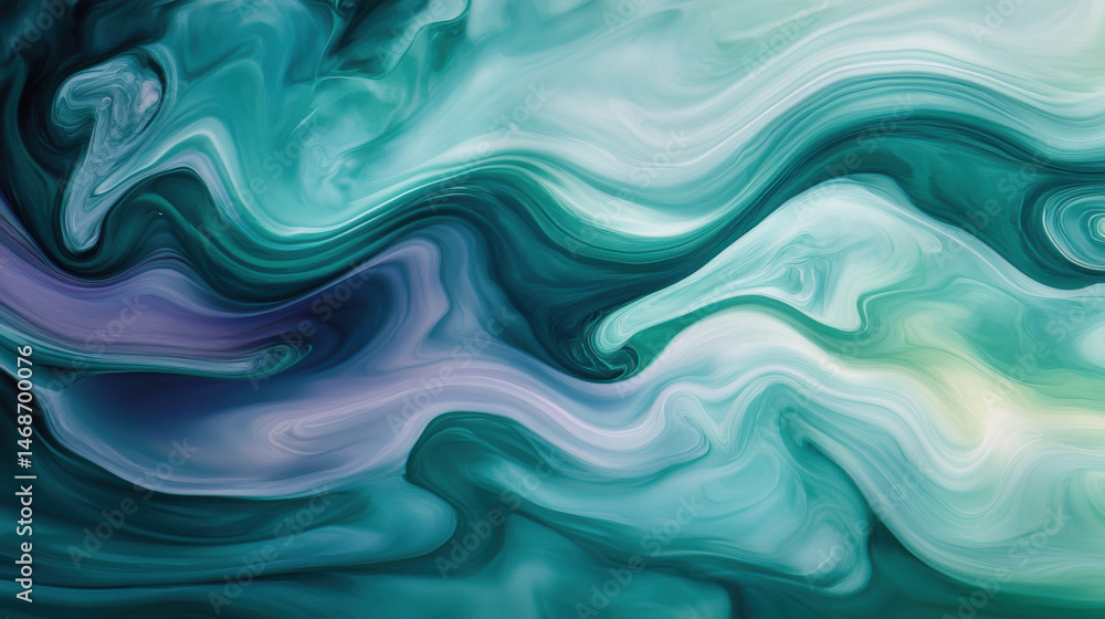 Poster abstract experimental photography jade green and lavender haze blending seamlessly into otherworldly