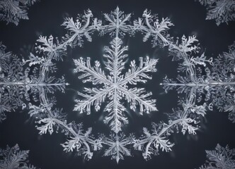 Intricate snowflake border, vector illustration  ,  line,  christmas