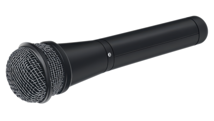 Black handheld microphone