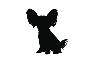 dog, silhouette, pet, animal, sitting, canine, companion, nature, elegant, artwork, black, white, shadow, shape, posture, calm, loyal, friendly, peaceful, tail, ears, fur, outline, domestic, art, mini