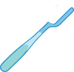Light Blue Toothbrush with White Bristles