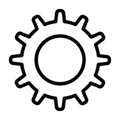 Settings Vector Line Icon Design