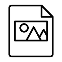 Image File Vector Line Icon Design