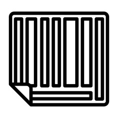 Barcode Vector Line Icon Design